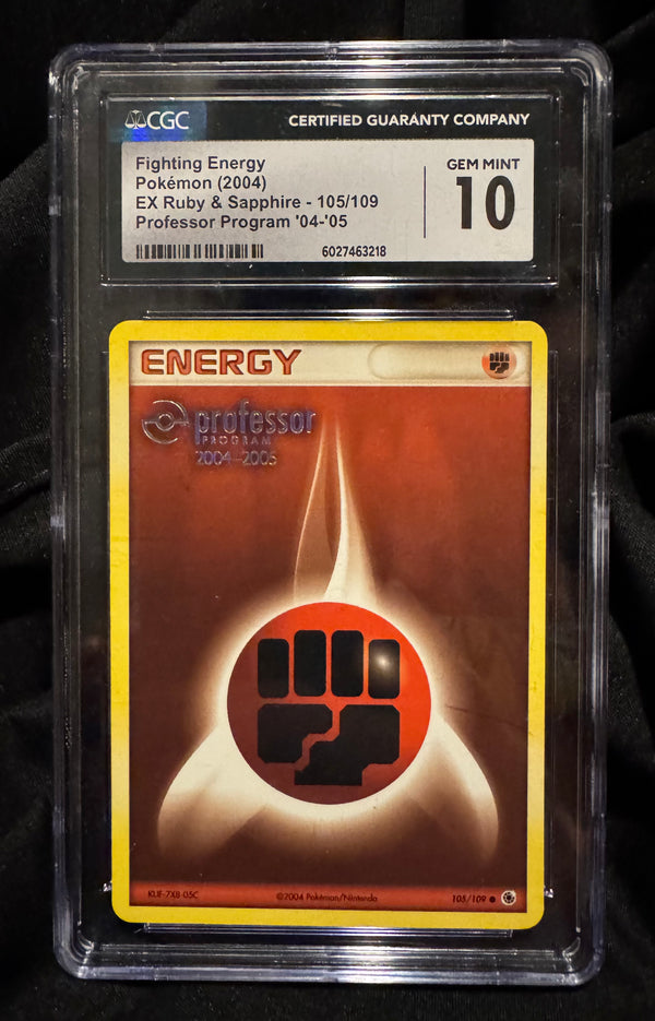 Fighting Energy Pokemon (2004) Ex Ruby & Sapphire - 105/109 Professor Program '04-'05 (GEM MINT 10)